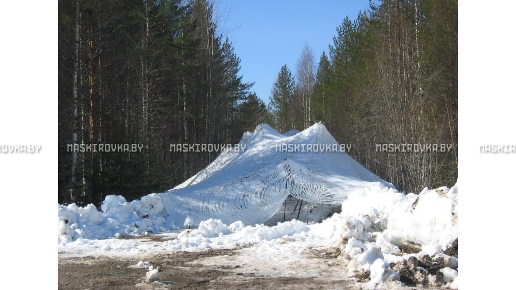 Маскировочная камуфляжная сеть МКТ-2С 12х18 м Снег картинка 8