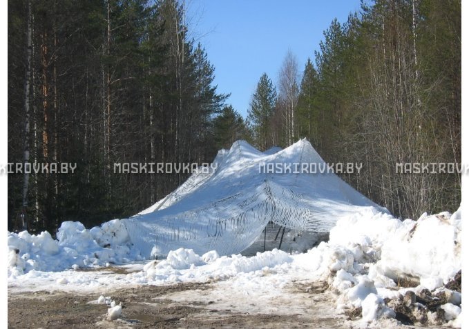 Маскировочная камуфляжная сеть МКТ-2С 12х18 м Снег картинка 1